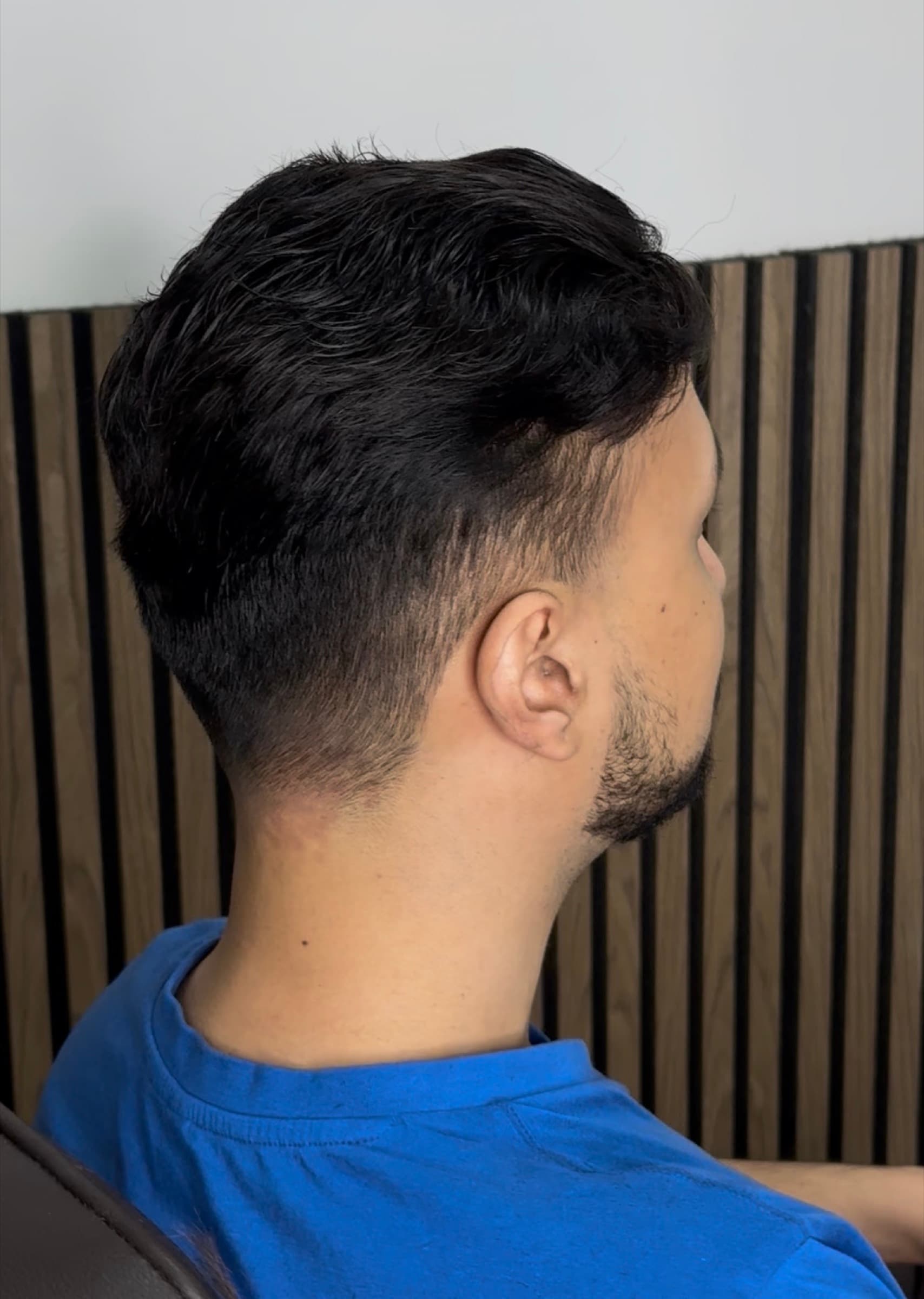 Finished side angle showing the natural front shape.